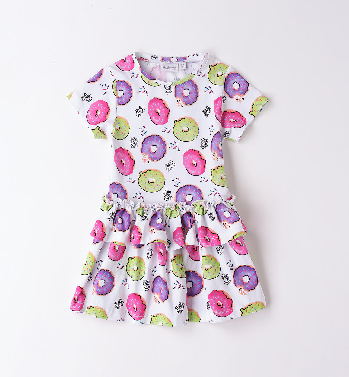 Abito da bambina BIANCO-MULTICOLOR-6BDD - 1450B25600
