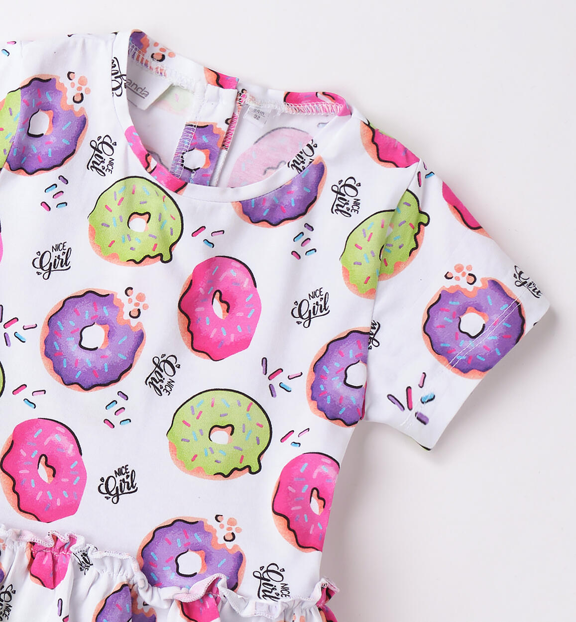 Abito da bambina BIANCO-MULTICOLOR-6BDD - 1450B25600