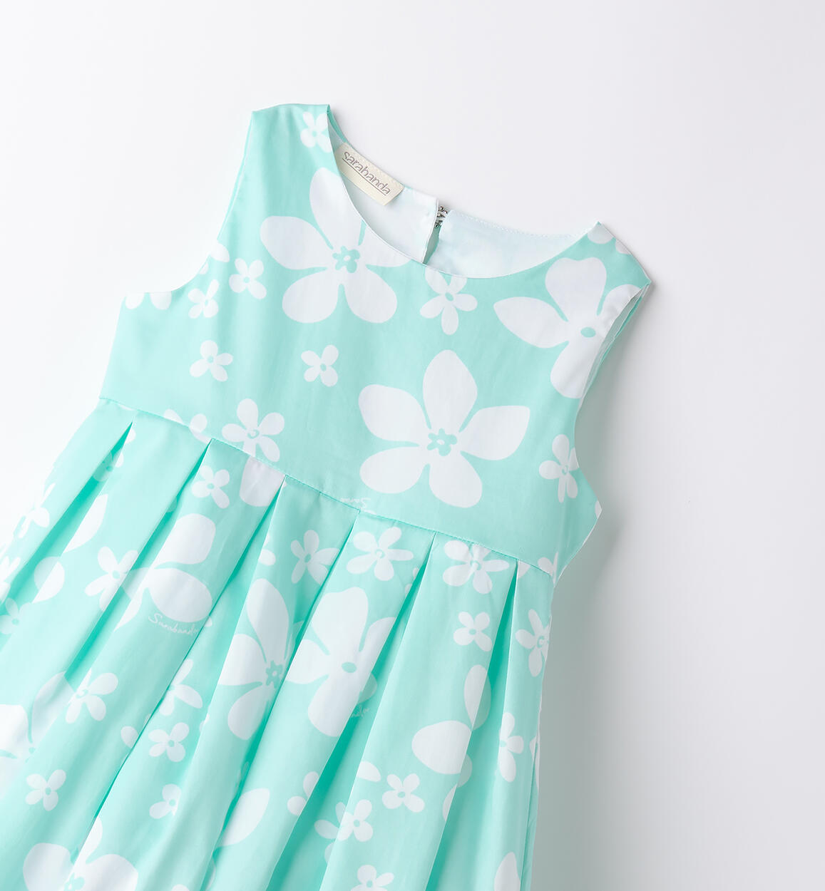 Abito elegante bambina MENTA-BIANCO-6BLQ - 1450B33600