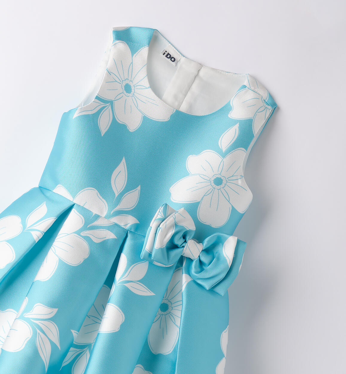 Abito elegante bambina TURCHESE-PANNA-6BCU - 1444B34300