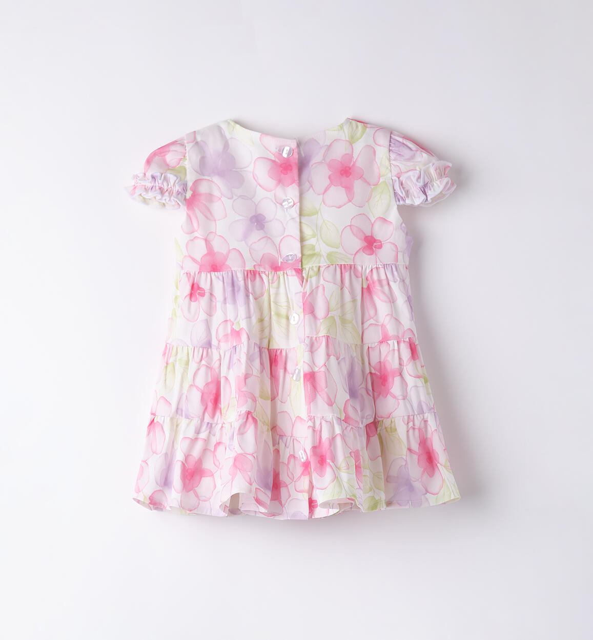 Abito estivo bimba BIANCO-ROSA-6BEE - 0453B72300