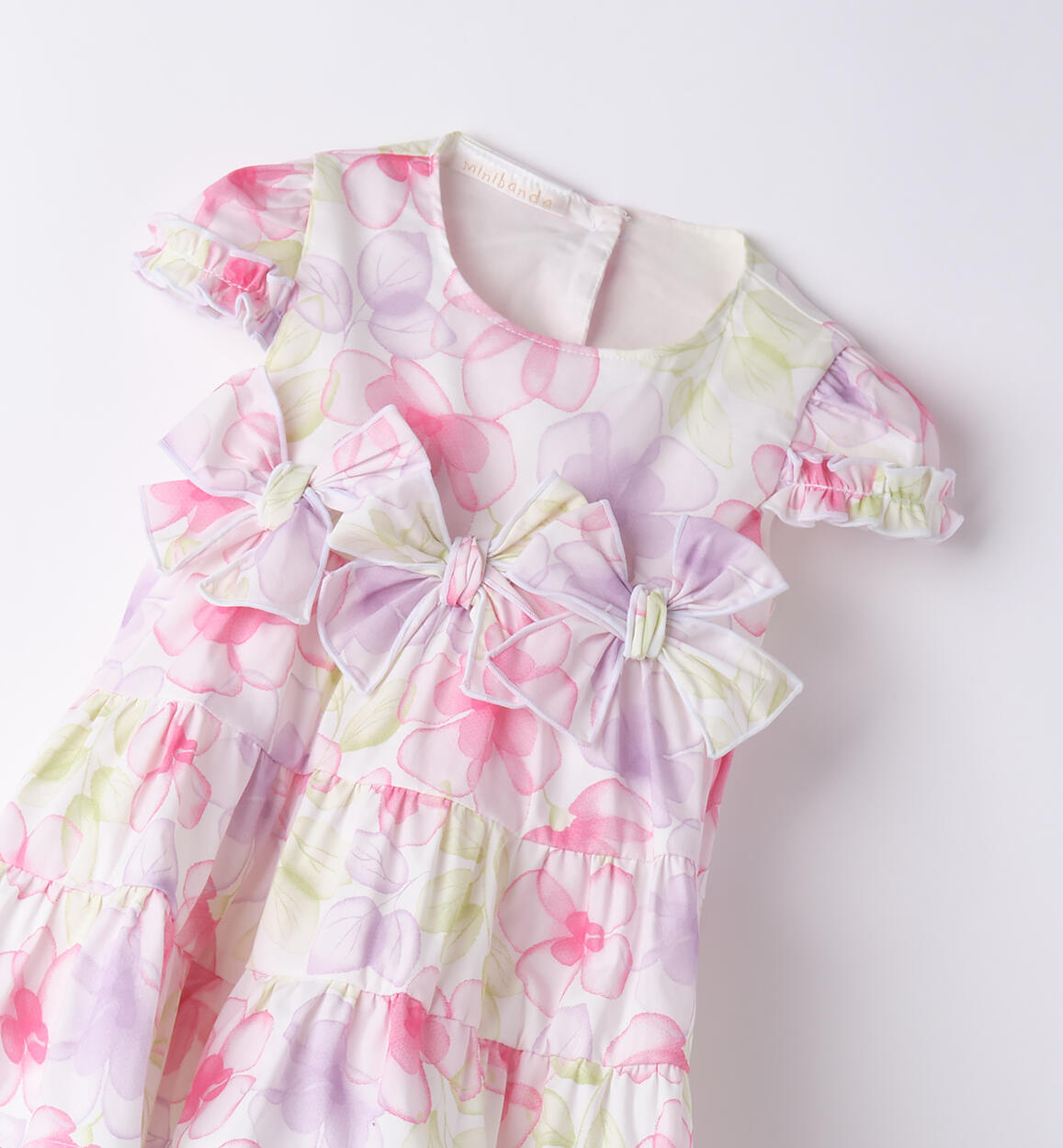 Abito estivo bimba BIANCO-ROSA-6BEE - 0453B72300