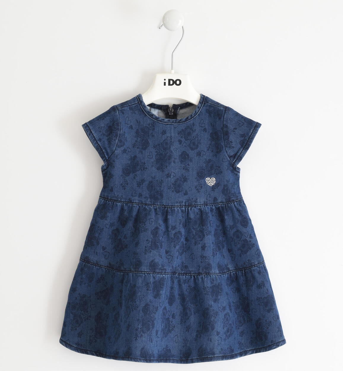 TOM TAILOR Denim Le signore Abito con balza 1033441, 30542 - Black Minimal Flower Print, L