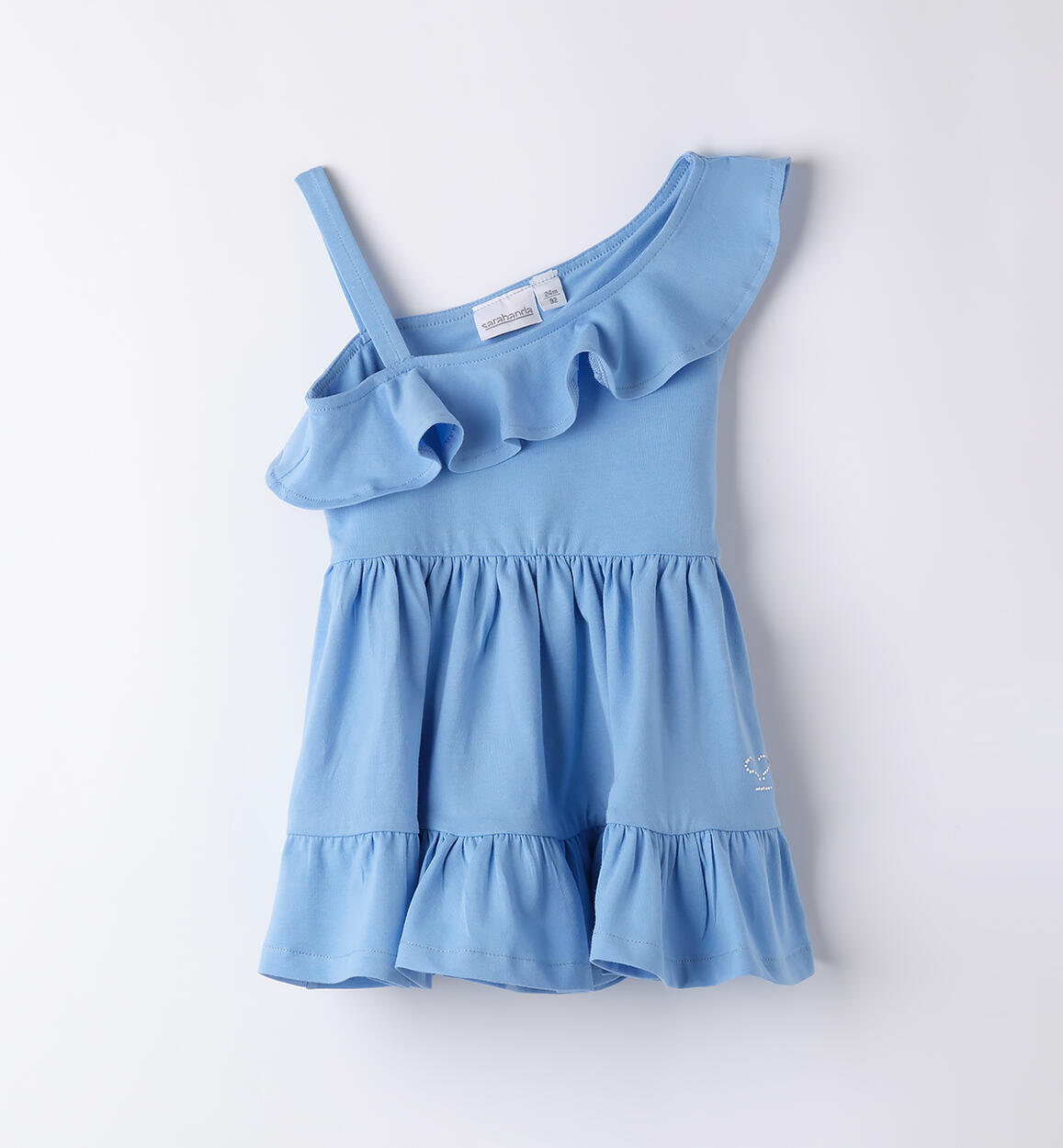 Abito monospalla bambina AZZURRO Sarabanda