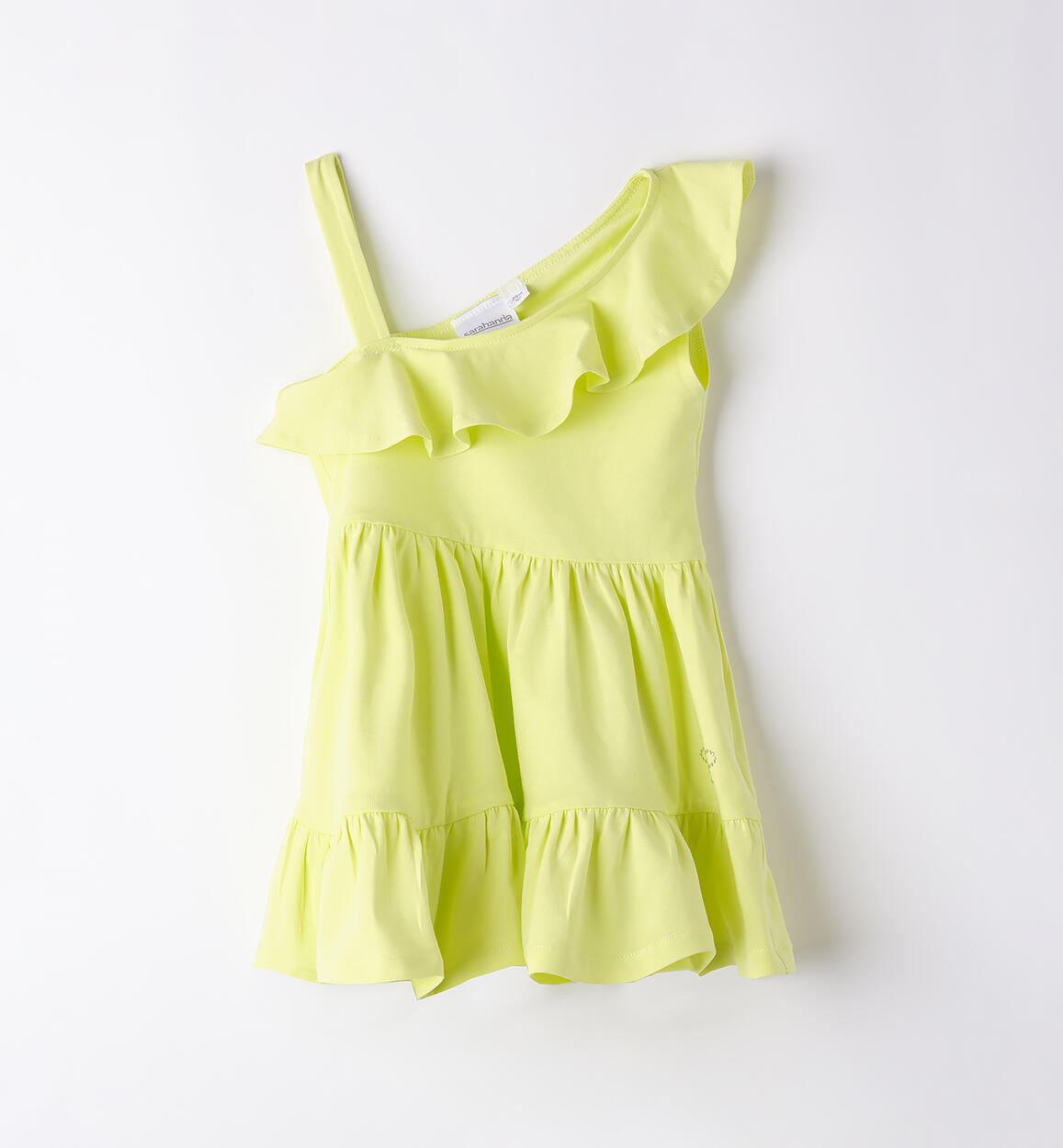 Abito monospalla bambina GIALLO Sarabanda