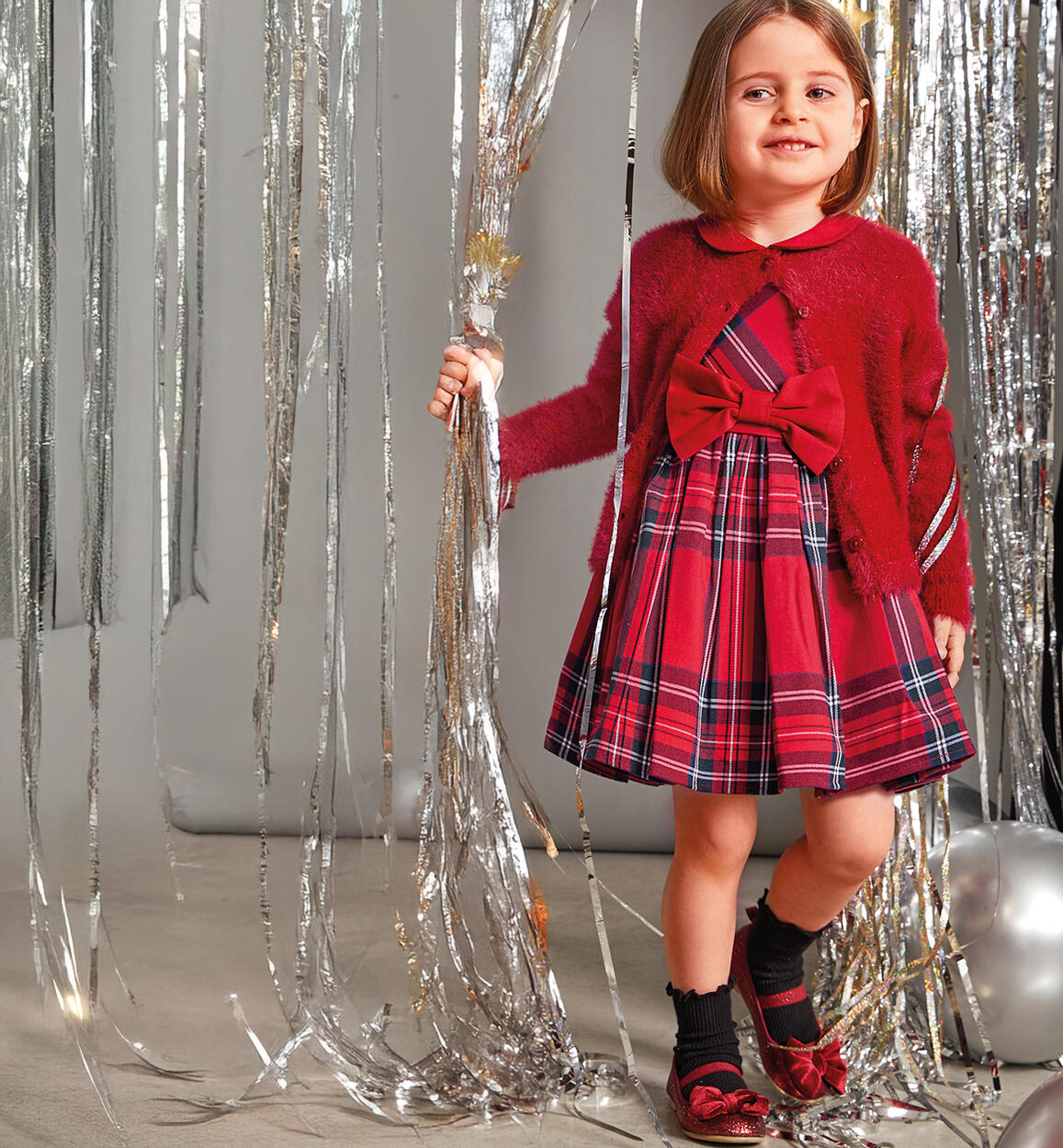 Abito natalizio bambina ROSSO iDO