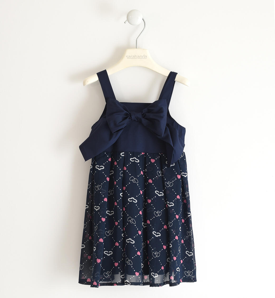 Abito per bambina con logo Sarabanda a cuore e t-shirt BLU Sarabanda