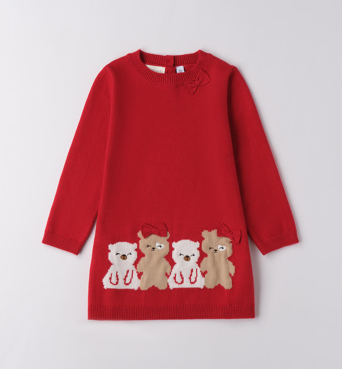 Abito per bambina con orsetti ROSSO Sarabanda
