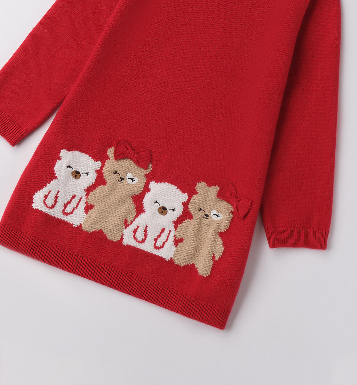 Abito per bambina con orsetti ROSSO-2253 - 1440F34300
