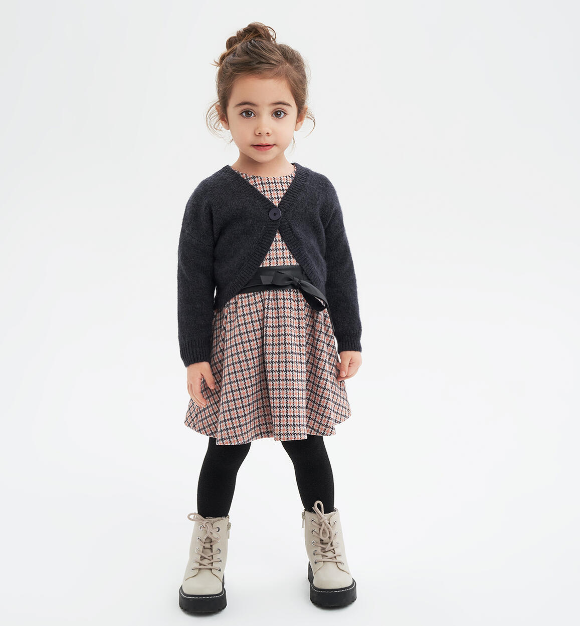iDO checked dress for girls from 9 months to 8 years RED iDO