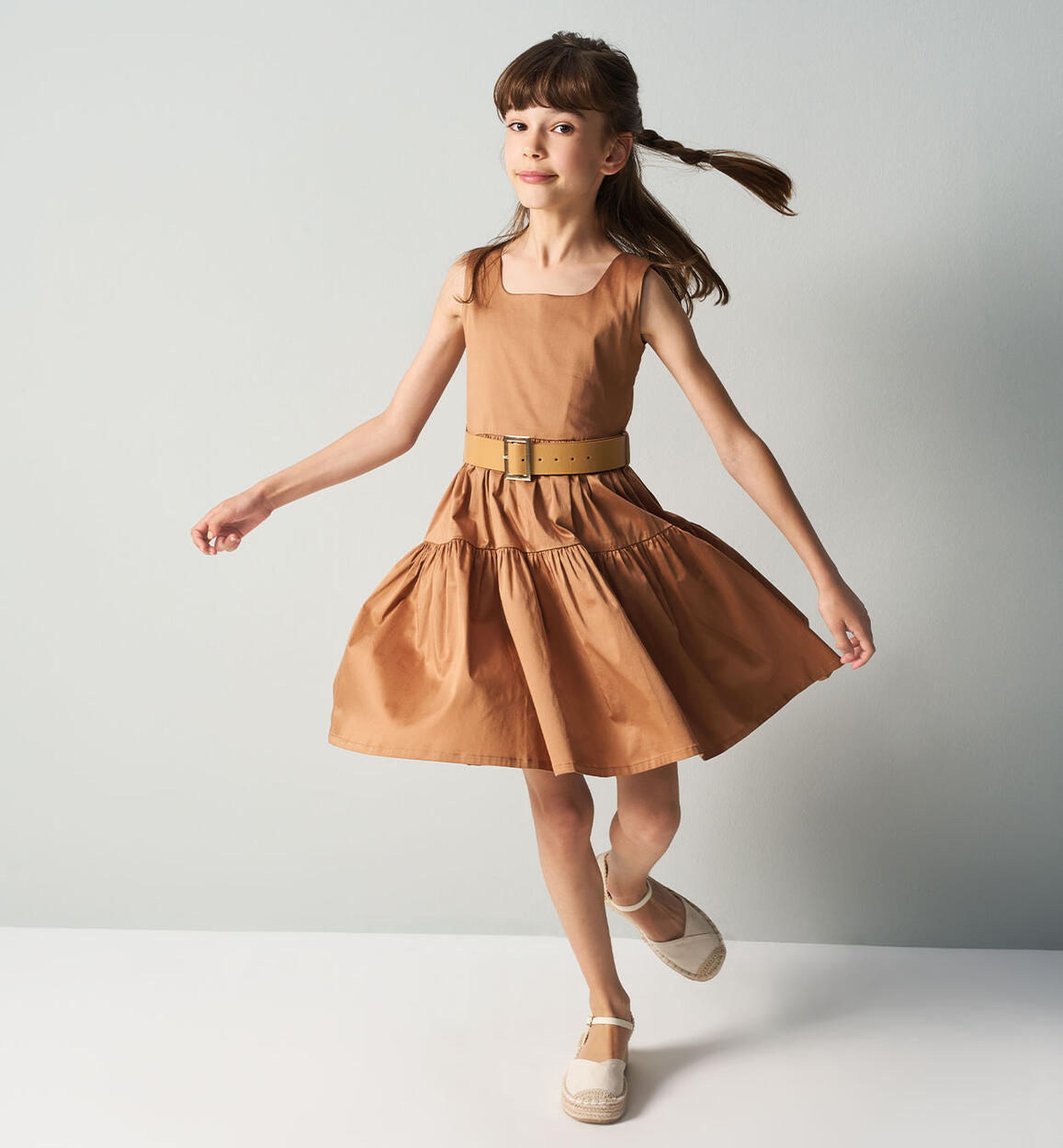 Abito ragazza con cintura BEIGE iDO