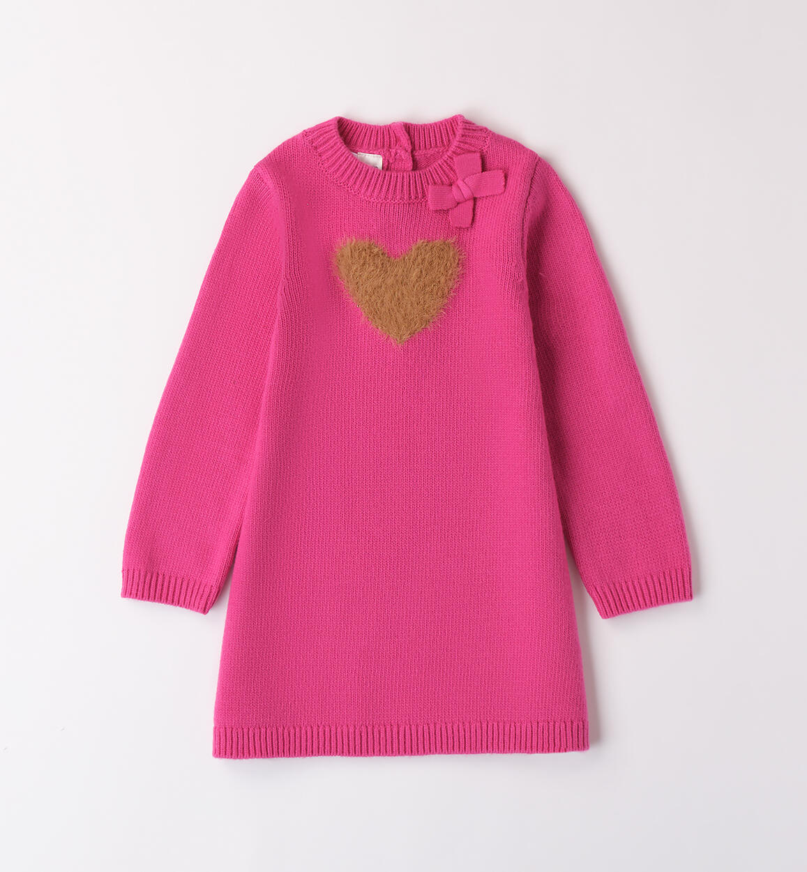 Abito tricot bambina FUCSIA iDO