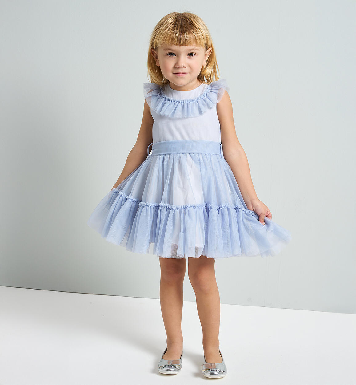 Abito tulle bambina AZZURRO iDO