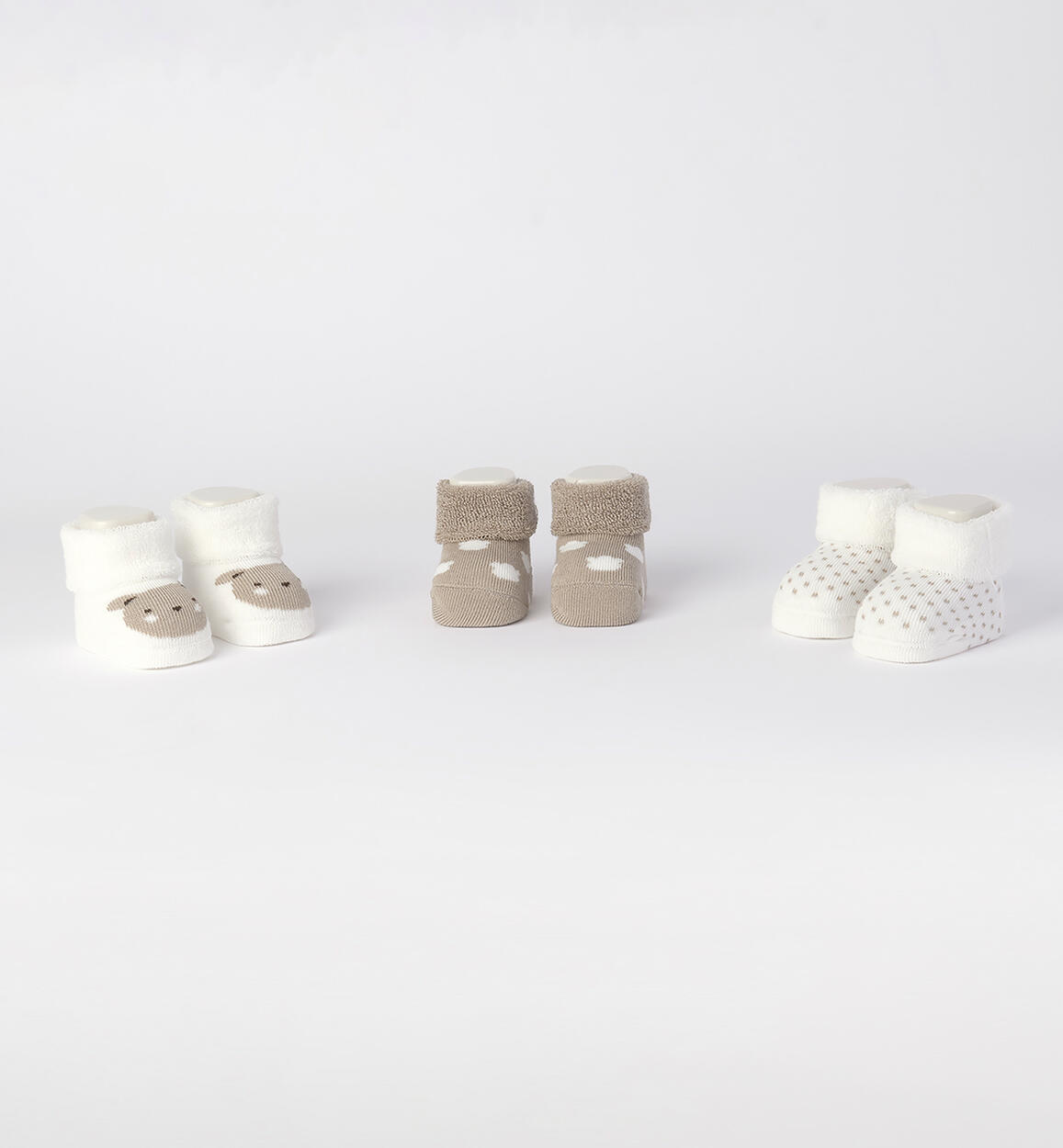 Babbucce neonato modello unisex PANNA Minibanda