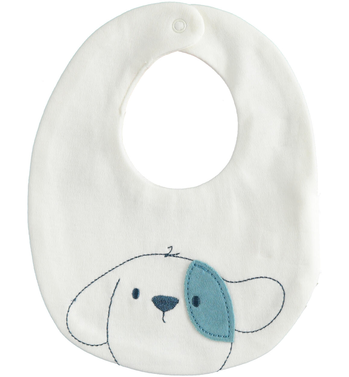 Minibanda embroidered new-born bib from 0 to 24 months CREAM Minibanda