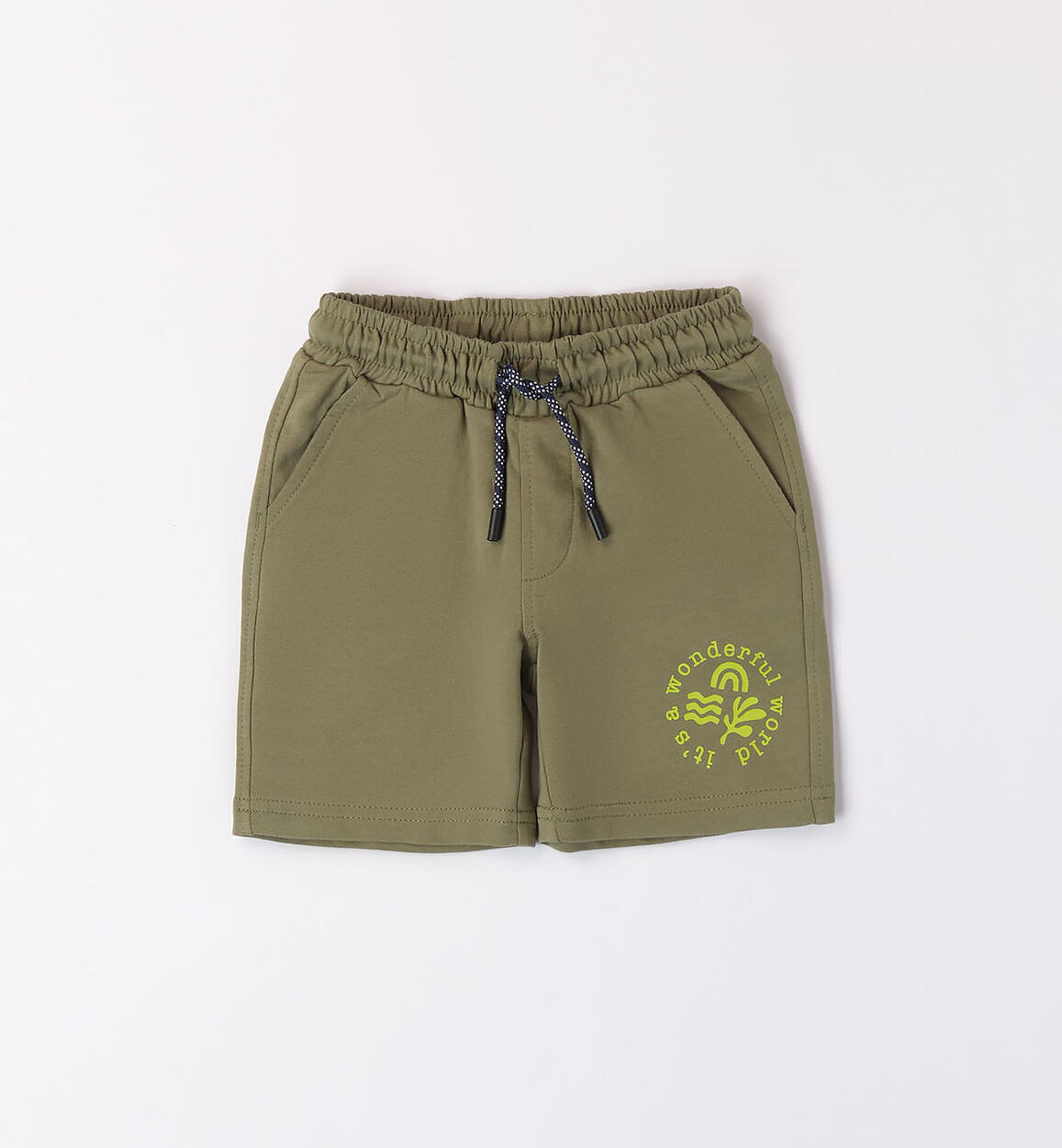 Bermuda in felpa per bambino VERDE iDO