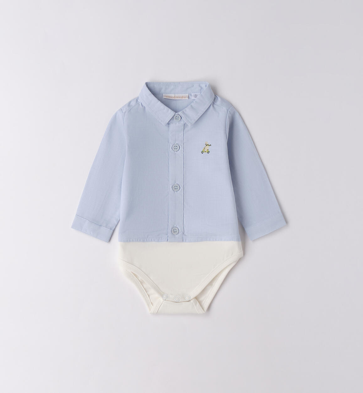 Body camicia neonato AZZURRO Minibanda