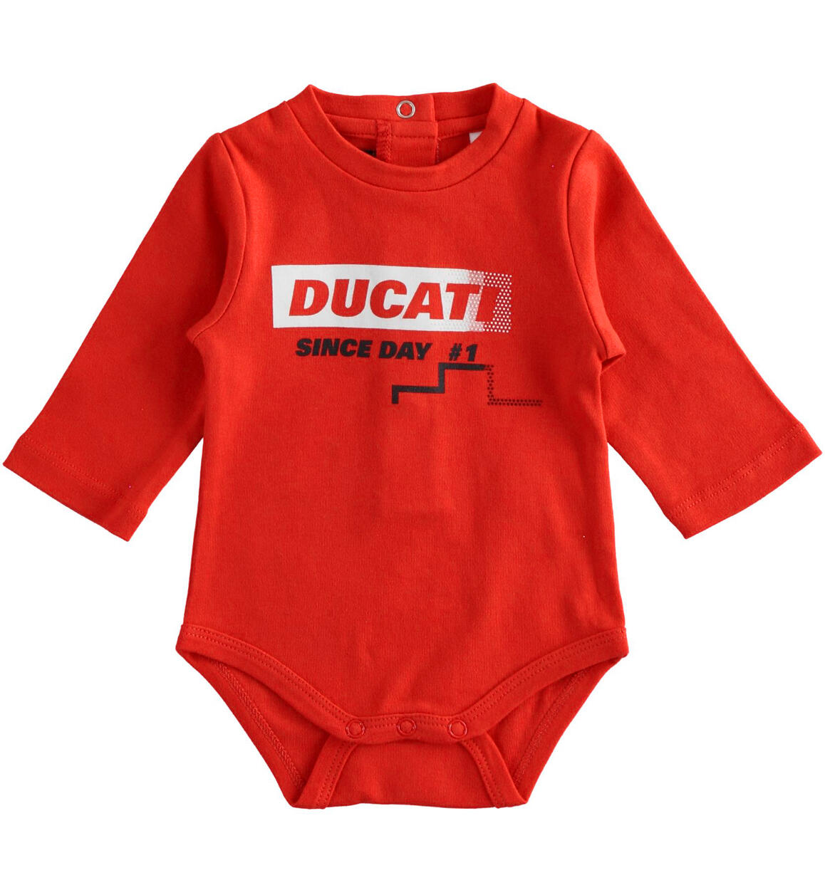 Ducati long sleeve bodysuit for baby boys from 3 to 24 months RED DUCATI