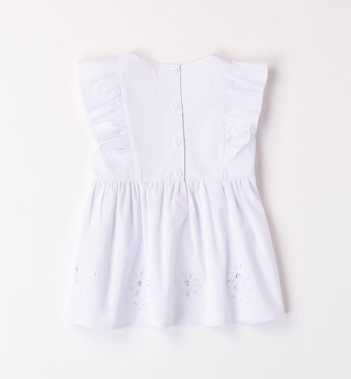Camicetta bambina con fiori BIANCO-0113 - 1390831400