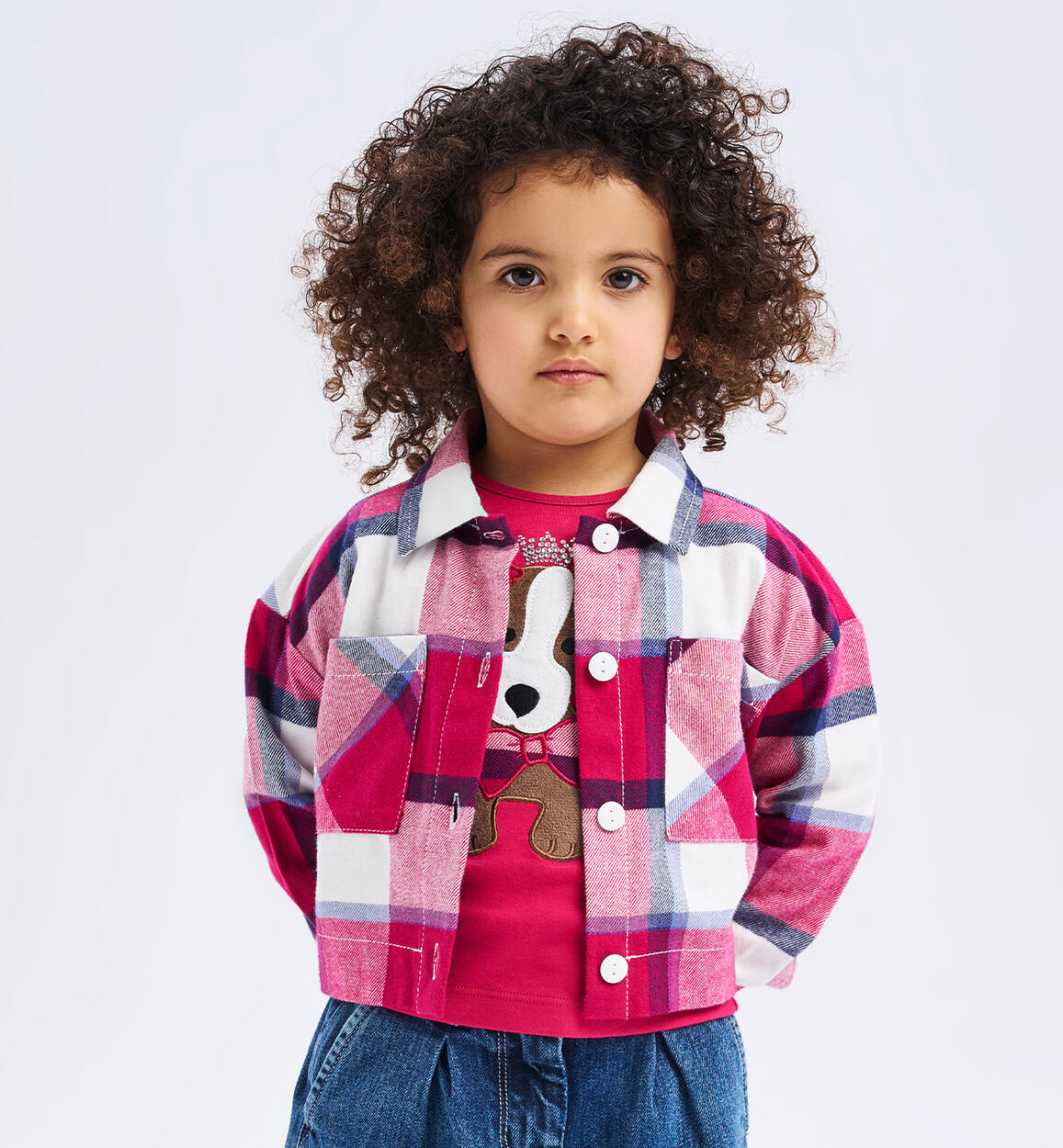 Camicia a quadri bambina ROSSO iDO