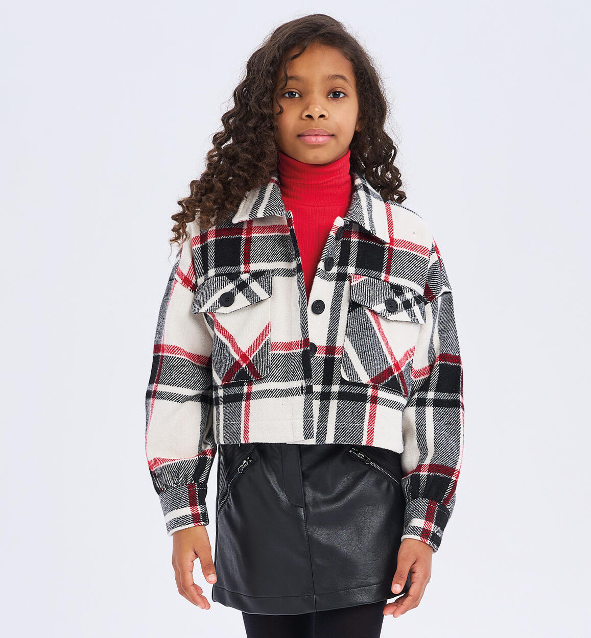Camicia a quadri bambina ROSSO iDO