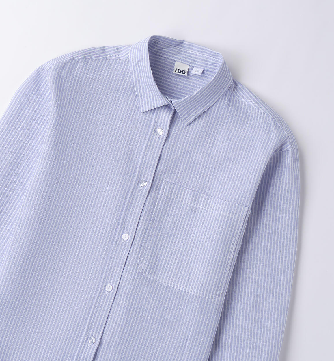 Camicia a righe ragazza AZZURRO-3664 - 2364B69400