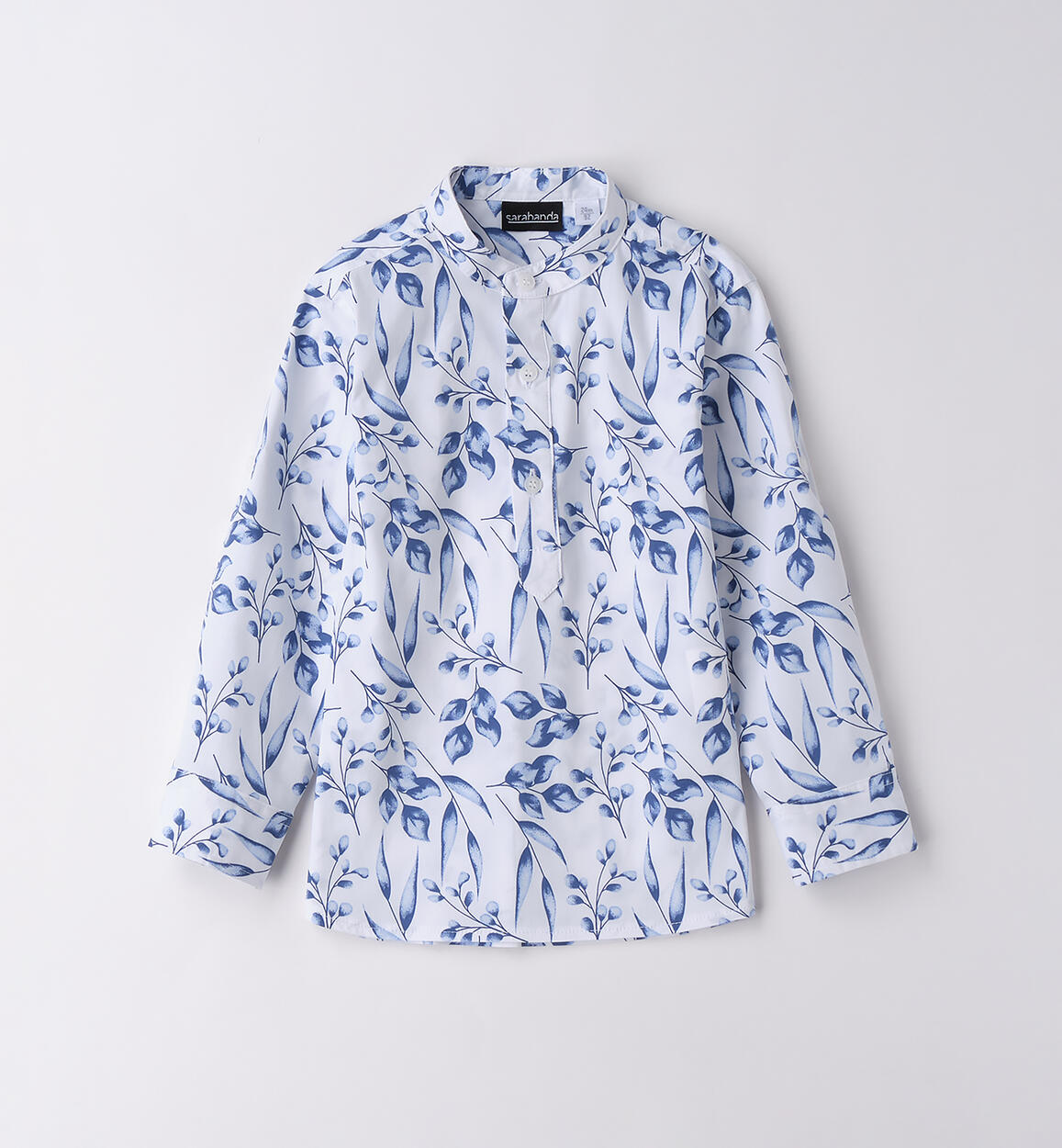 Camicia alla coreana bambino BLU Sarabanda