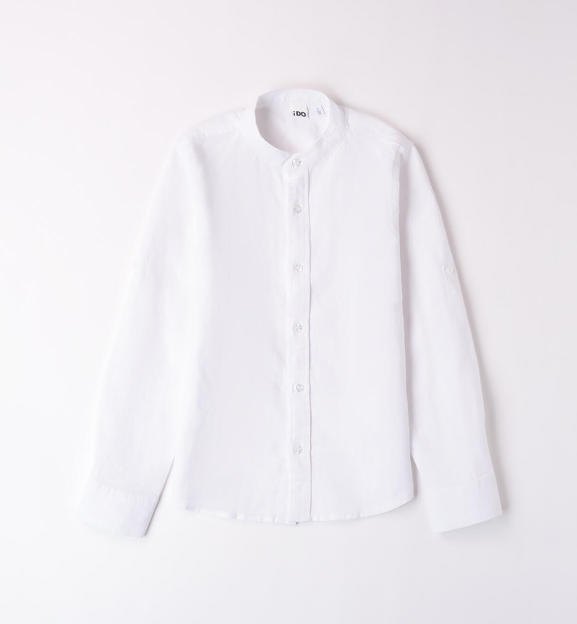 Camicia alla coreana ragazzo BIANCO iDO