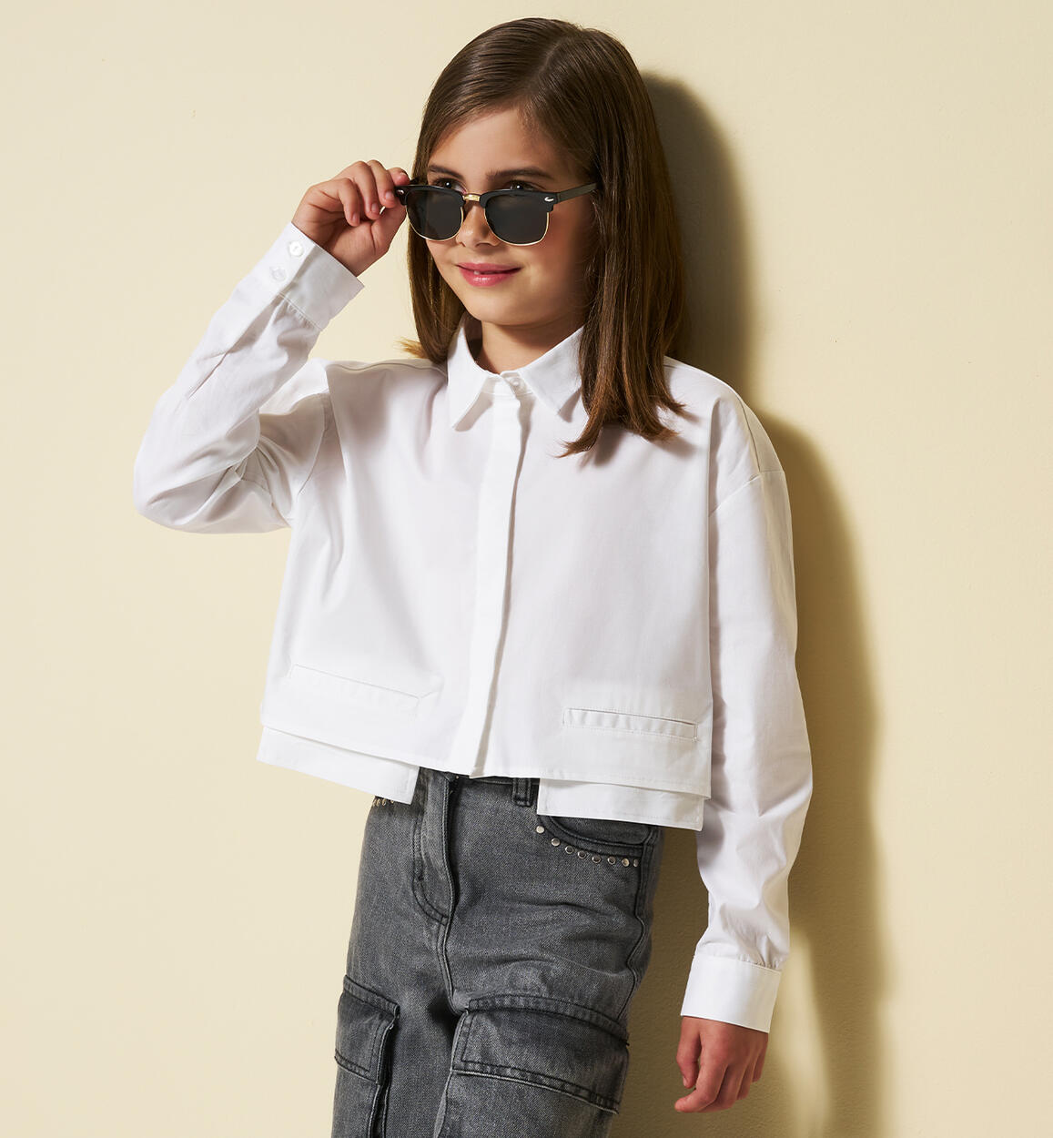 Camicia bambina bianca BIANCO Sarabanda