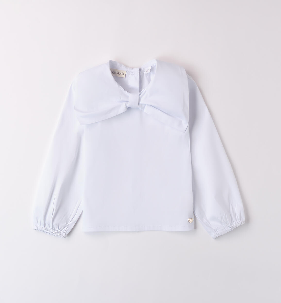 Camicia bambina con fiocco BIANCO Sarabanda