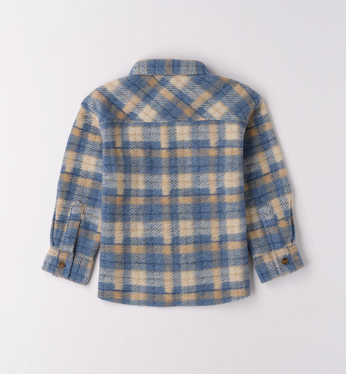Camicia bambino a quadri AZZURRO-3893 - 1184F26800