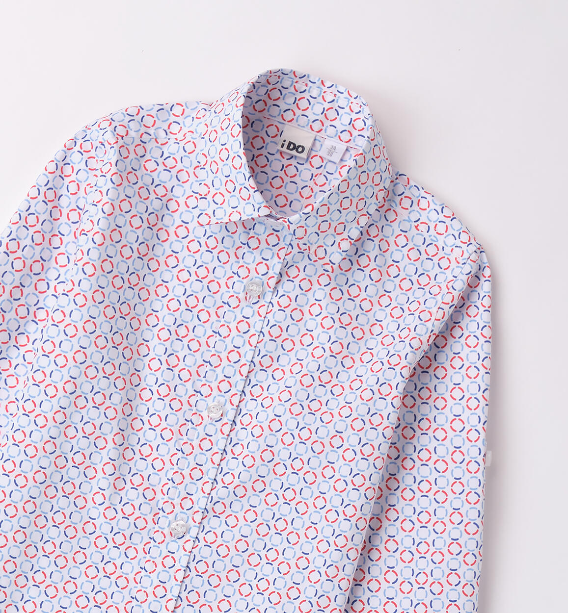 Camicia bambino elegante BIANCO-ROSSO-6BCR - 1184B22500