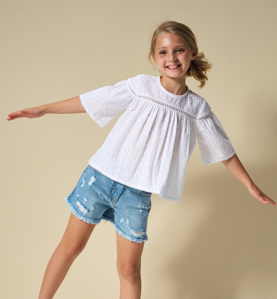 Camicia bianca per bambina BIANCO Sarabanda