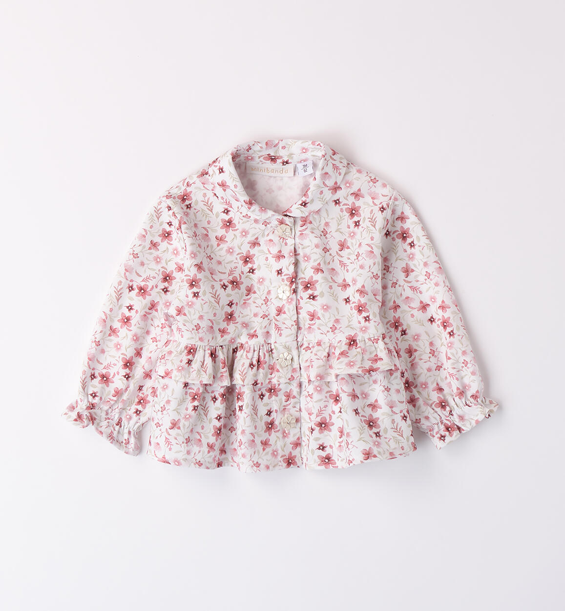 Camicia bimba in cotone ROSA Minibanda