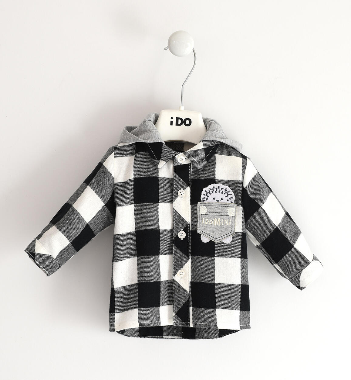 Check patterned  shirt for boys from 1 to 24 months iDO BLACK iDO