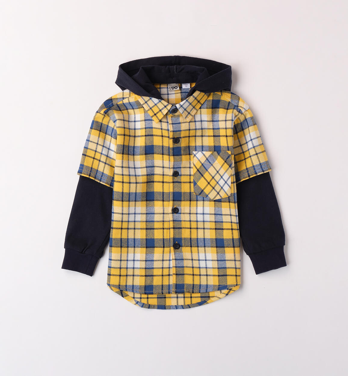Camicia con cappuccio bambino GIALLO iDO