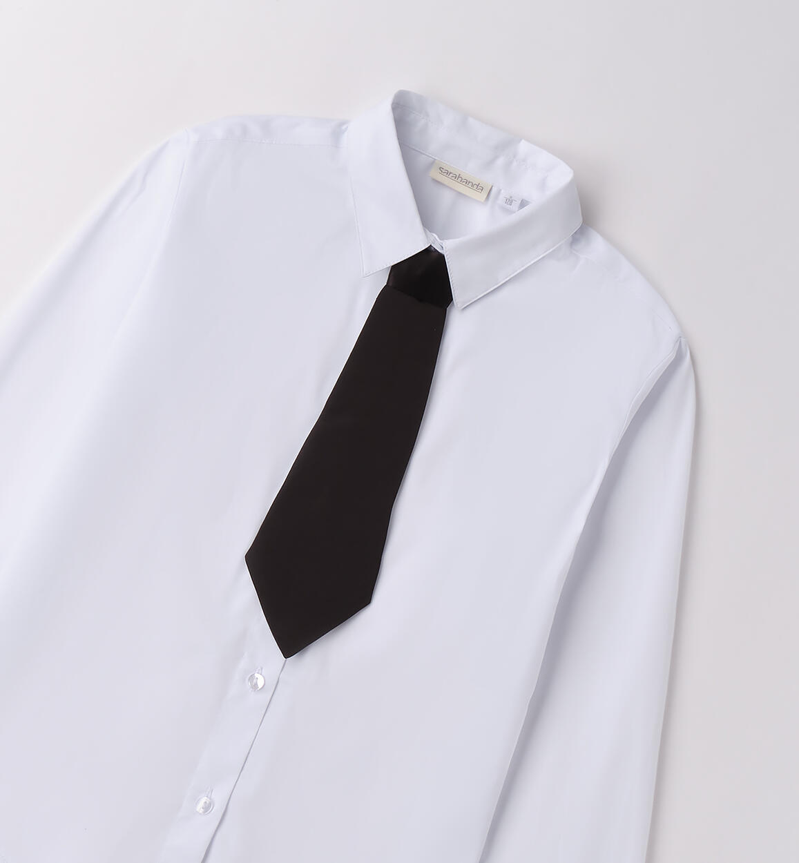 Camicia con cravatta ragazza BIANCO-0113 - 2360F51000