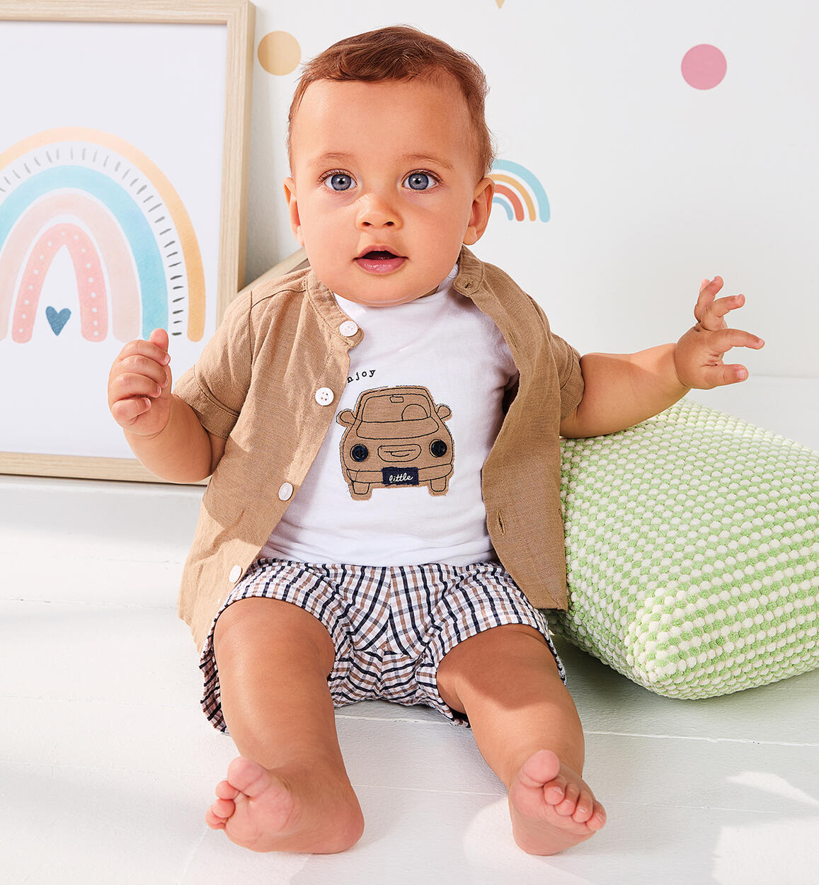 Camicia coreana bimbo MARRONE iDO