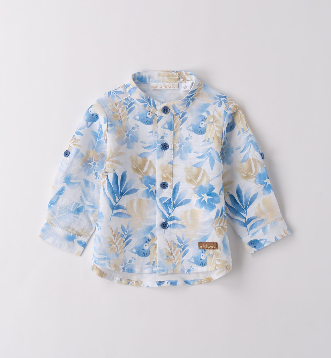 Camicia coreana neonato BIANCO-MULTICOLOR-6BEL - 0183B60600