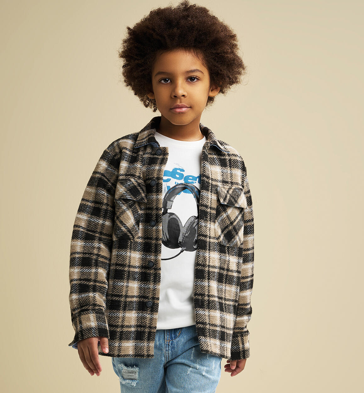 Camicia da ragazzo BEIGE iDO