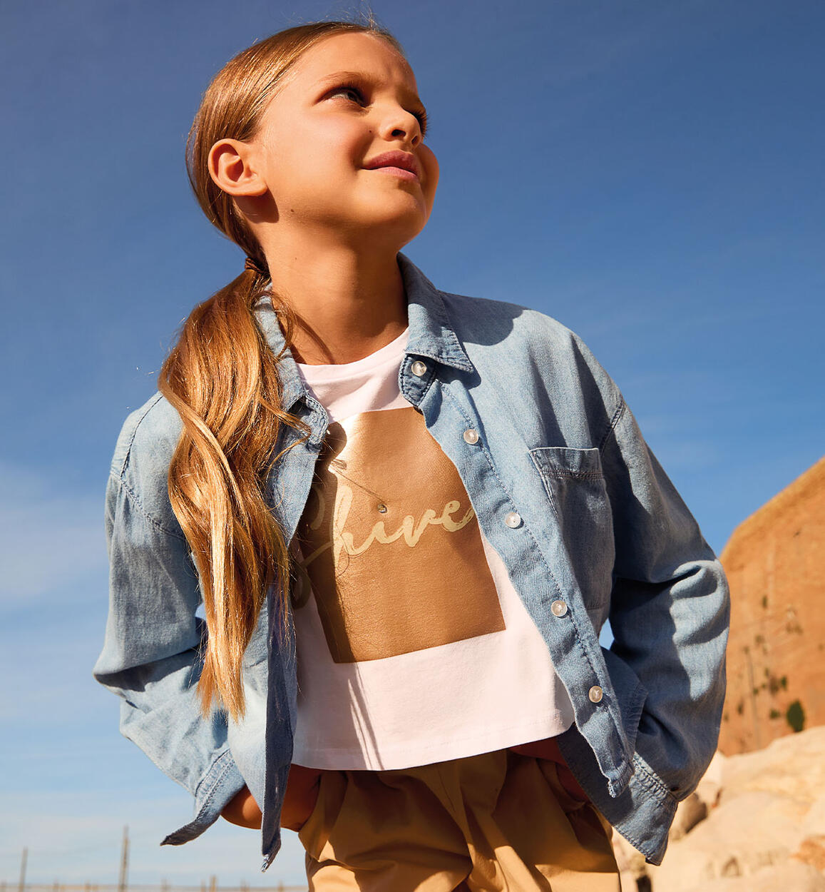 Camicia di jeans bambina BLU Sarabanda