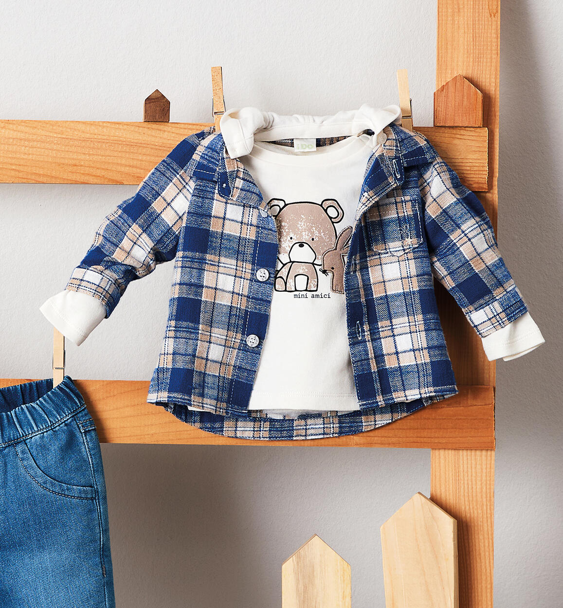 Camicia flanella bimbo BLU iDO