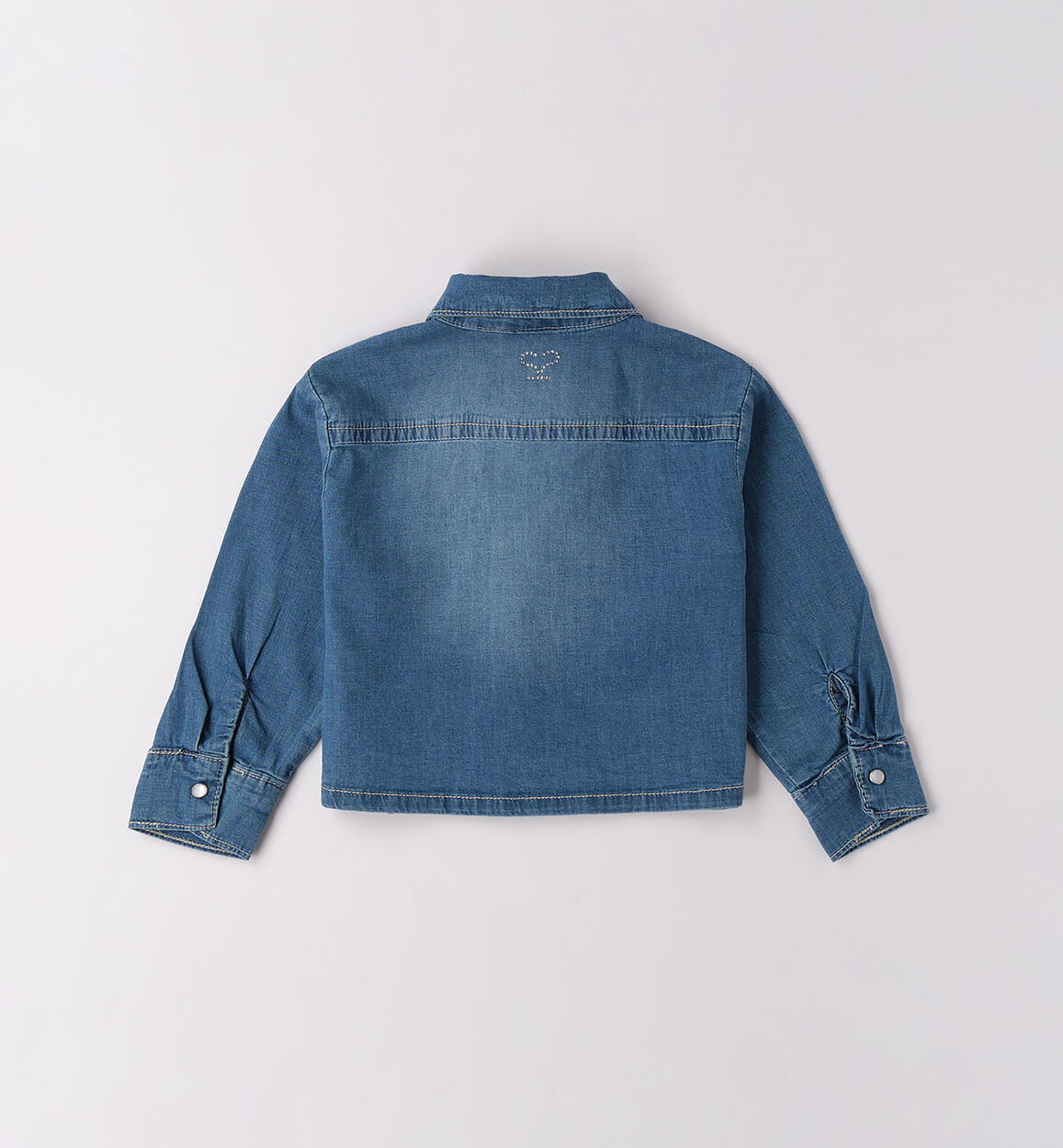 Camicia jeans bambina STONE WASHED CHIARO-7400 - 1380F24800