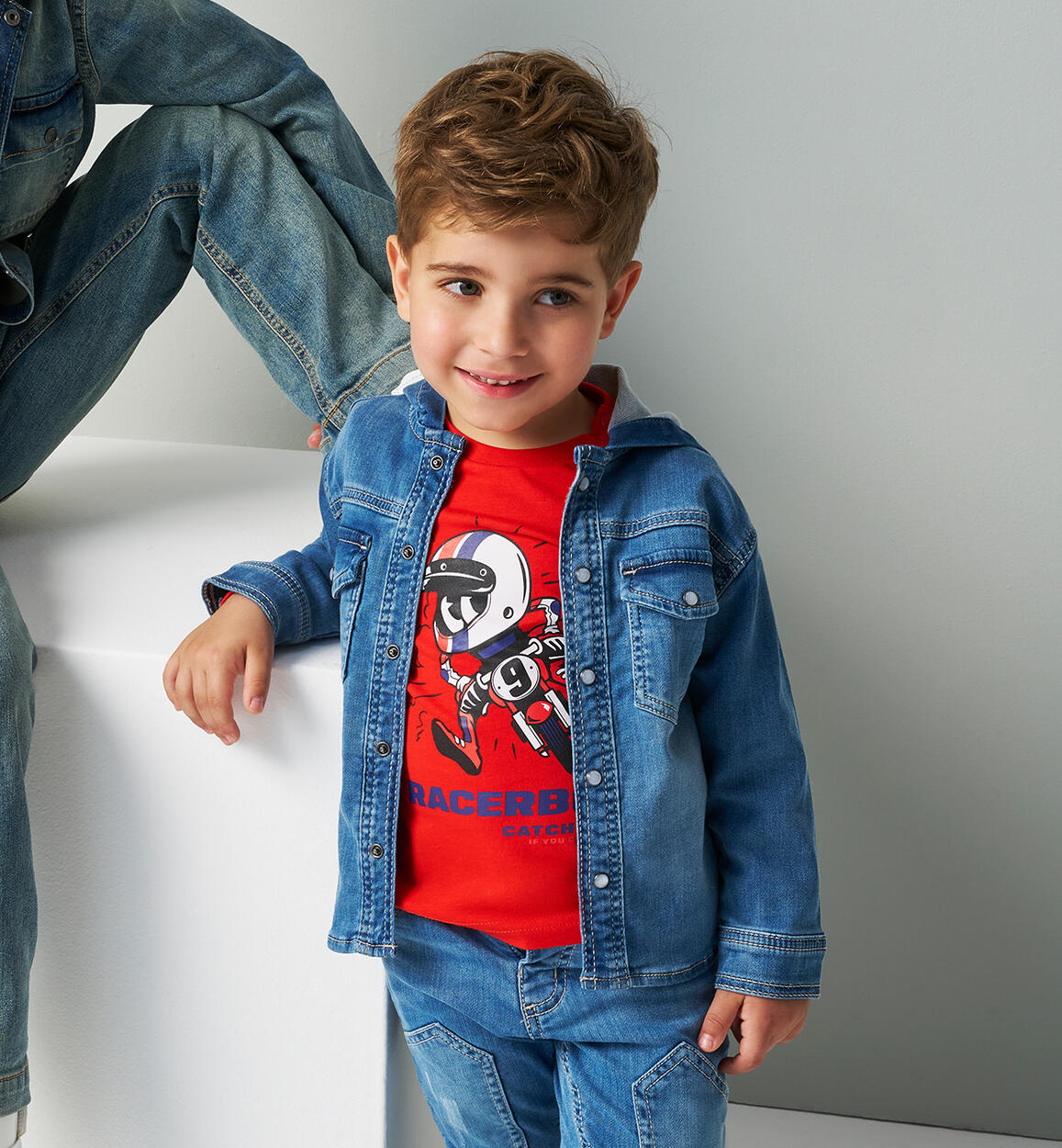 Camicia jeans bambino BLU iDO