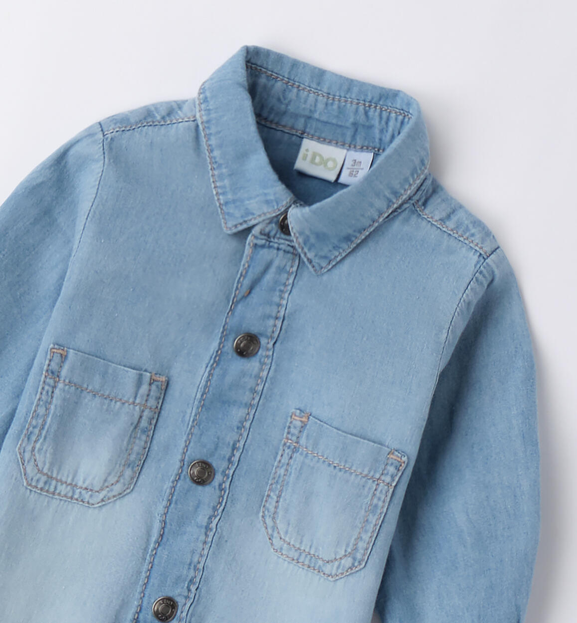 Camicia jeans neonato BLU CHIARO LAVATO-7310 - 0184B05300