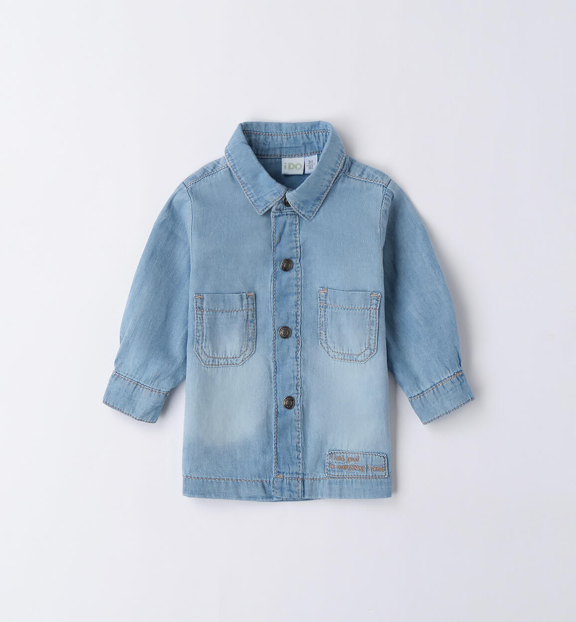 Camicia jeans neonato BLU CHIARO LAVATO-7310 - 0184B05300