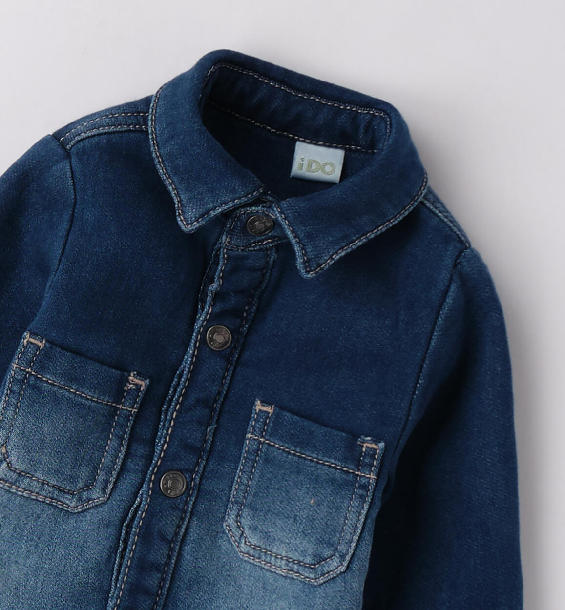 Camicia jeans neonato STONE WASHED CHIARO-7400 - 0184F03700