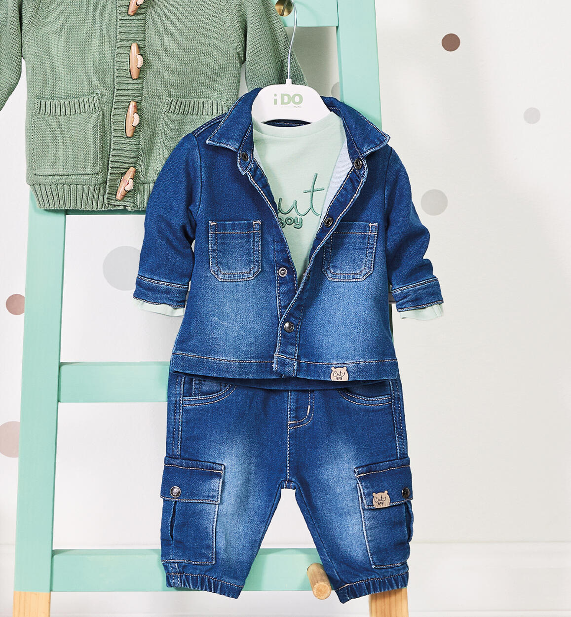 Camicia jeans neonato BLU iDO