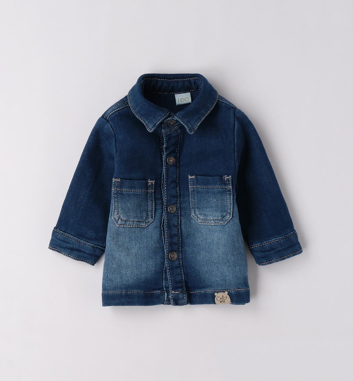 Camicia jeans neonato STONE WASHED CHIARO-7400 - 0184F03700