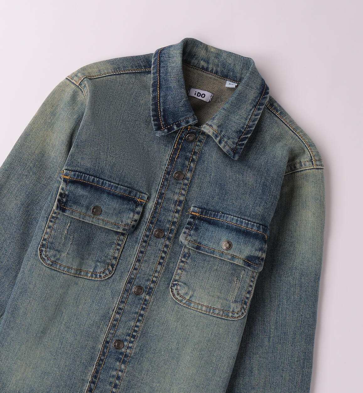 Camicia jeans ragazzo BLEACH.OVERDYED BEIGE-7160 - 2324B58900